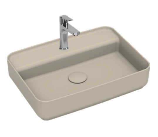 Раковина накладная ISVEA Infinity 10NF66055-2K слоновая кость матовый 400х550мм