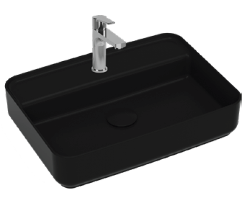 Раковина накладная ISVEA Infinity 10NF66055-2N черный матовый 400х550мм