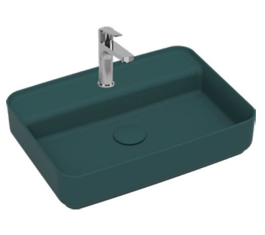 Раковина накладная ISVEA Infinity 10NF66055-2P изумрудный матовый 400х550мм