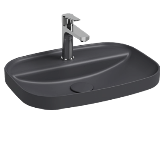 Раковина накладная ISVEA Infinity 10NF50055-2C антрацит матовый 400х550мм