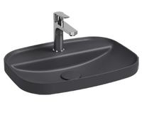 Раковина накладная ISVEA Infinity 10NF50055-2C антрацит матовый 400х550мм