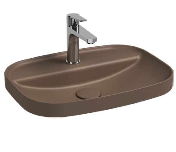 Раковина накладная ISVEA Infinity 10NF50055-2H коричневый матовый 400х550мм