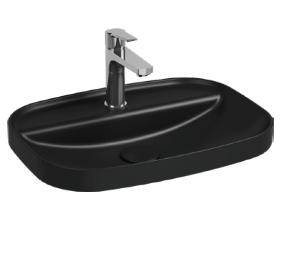 Раковина накладная ISVEA Infinity 10NF50055-2N черный матовый 400х550мм