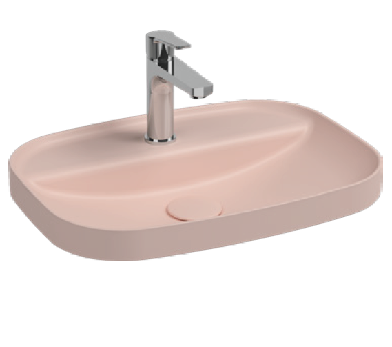 Раковина накладная ISVEA Infinity 10NF50055-2S лососевый матовый 400х550мм