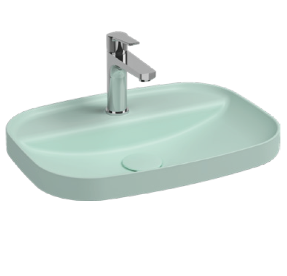 Раковина накладная ISVEA Infinity 10NF50055-2T мятно-зеленый матовый 400х550мм