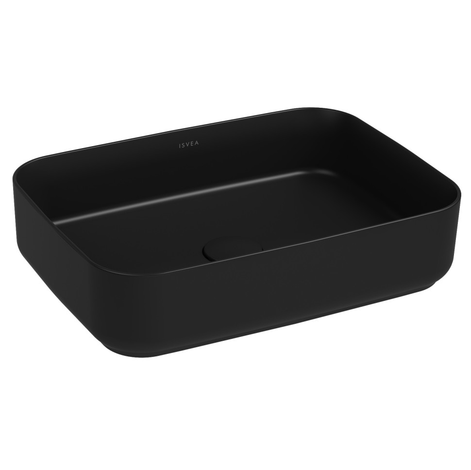 Раковина накладная ISVEA Infinity 10NF65050-2N матовый черный 360х500мм