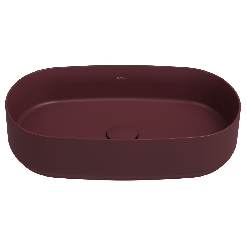 Раковина накладная ISVEA Infinity 10NF65055-2R бордовый матовый 360х550мм