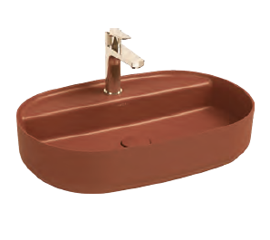 Раковина накладная ISVEA Infinity 10NF65060-2U терракотовый матовый 400х600мм