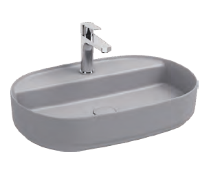 Раковина накладная ISVEA Infinity 10NF65060-2V серый бетон матовый 400х600мм