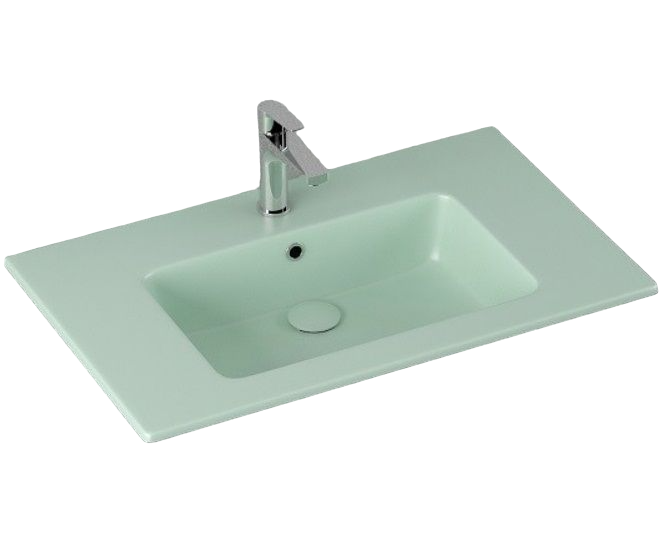 Раковина накладная ISVEA SistemaT 10SL51081-2T мятно-зеленый матовый 465х810мм