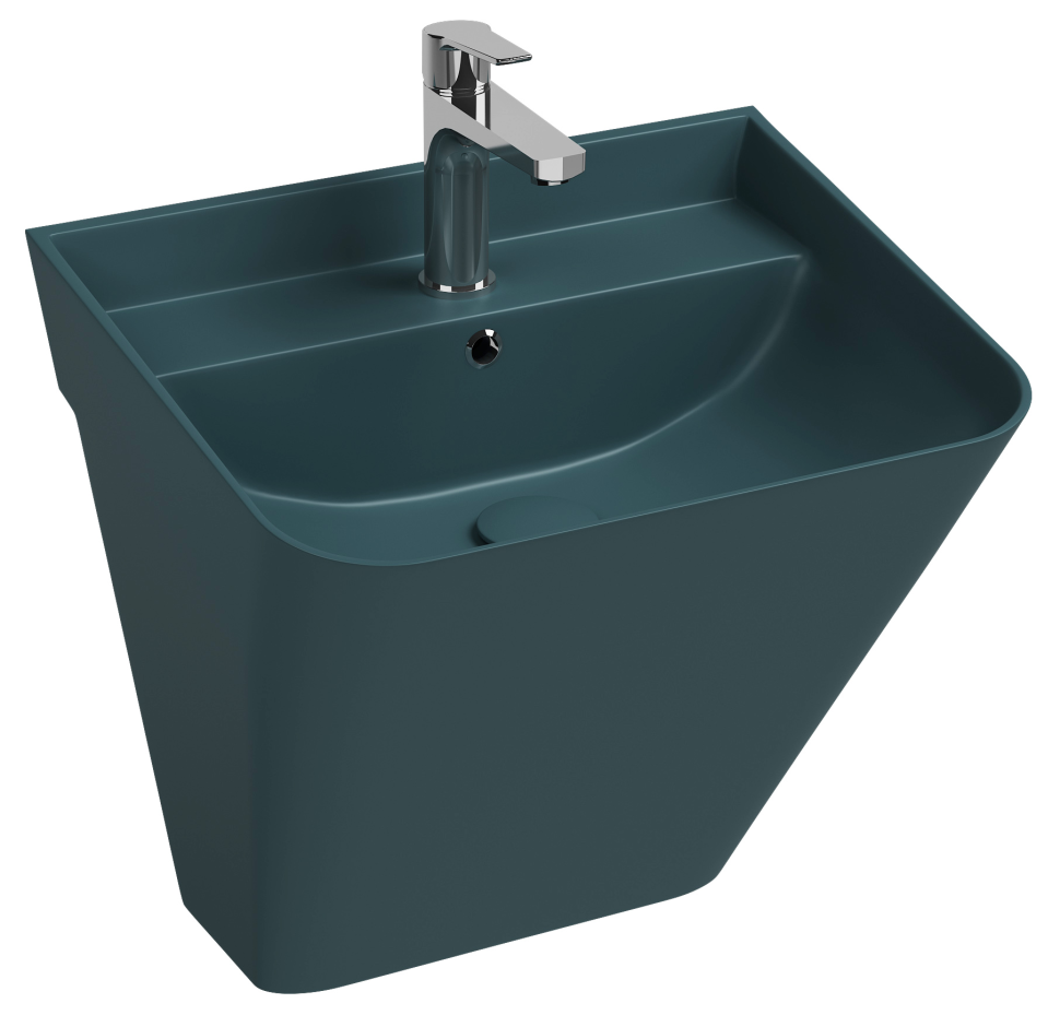 Раковина подвесная ISVEA Sott'Aqua 10SQ37002-2P изумрудный матовый 420х500мм