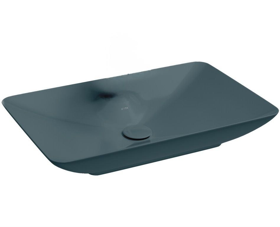 Раковина накладная ISVEA SistemaY Clear 10SY50060-2P изумрудный матовый 377х600мм