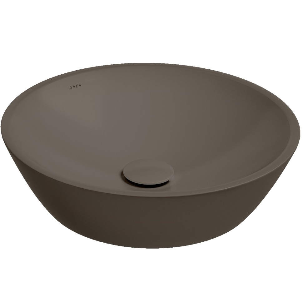 Раковина накладная ISVEA SistemaY Soft 10SY66045-2H коричневый матовый 450х450мм