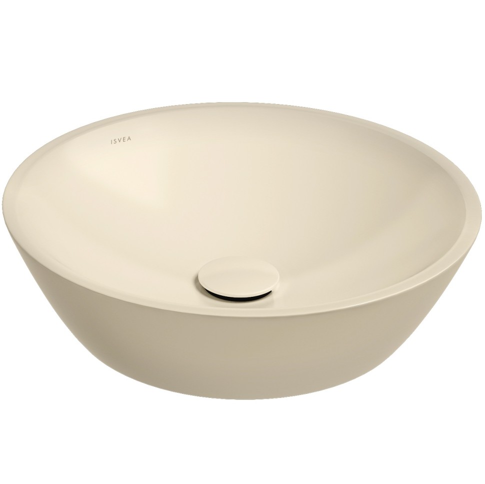 Раковина накладная ISVEA SistemaY Soft 10SY66045-2K слоновая кость матовый 450х450мм