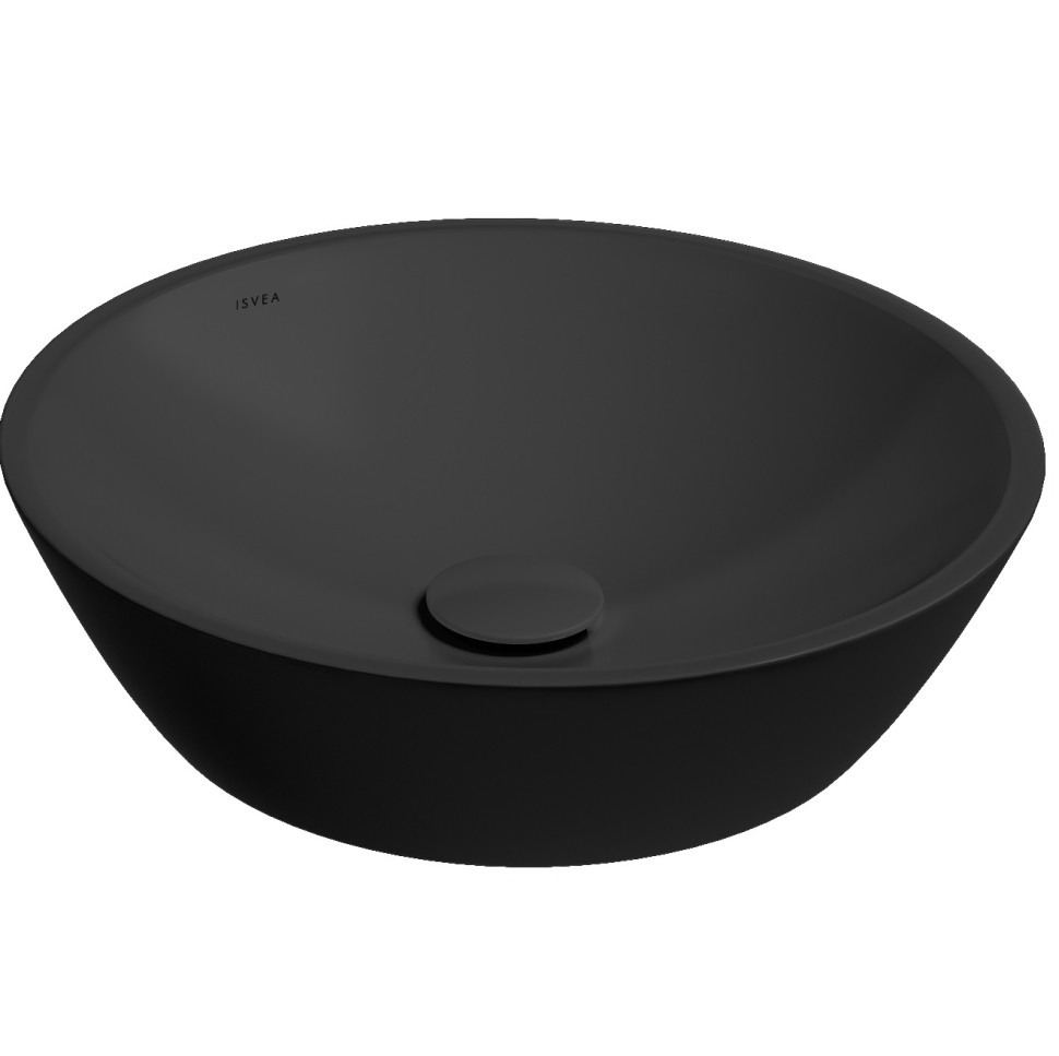 Раковина накладная ISVEA SistemaY Soft 10SY66045-2N черный матовый 450х450мм