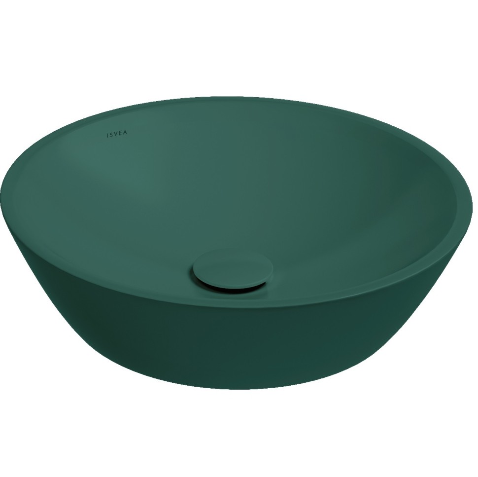 Раковина накладная ISVEA SistemaY Soft 10SY66045-2P изумрудный матовый 450х450мм
