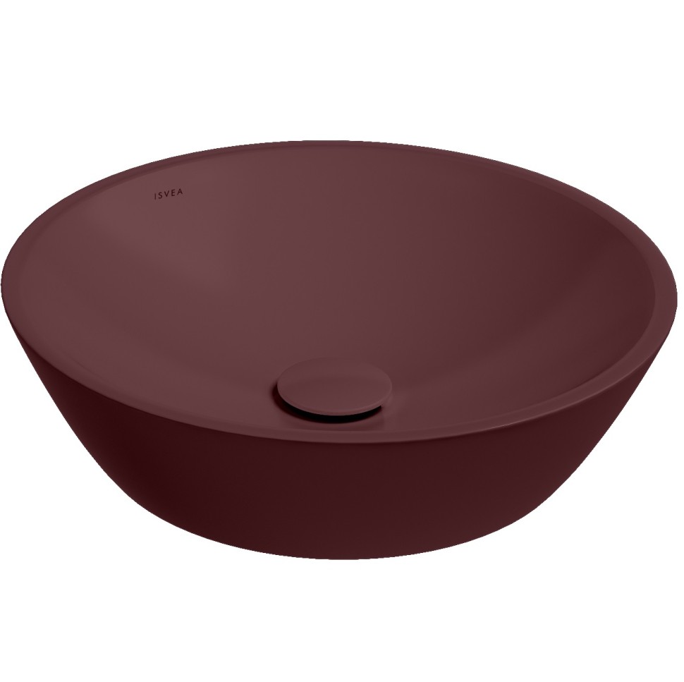 Раковина накладная ISVEA SistemaY Soft 10SY66045-2R бордовый матовый 450х450мм