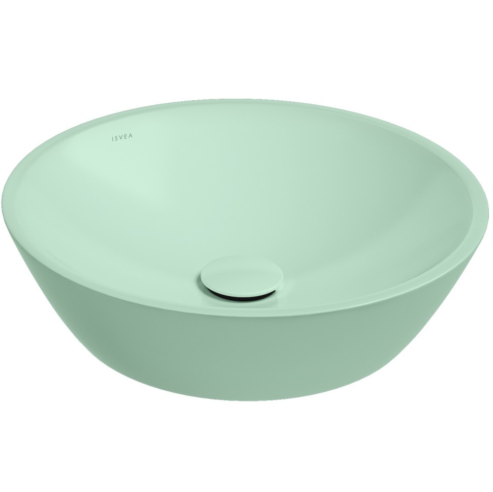 Раковина накладная ISVEA SistemaY Soft 10SY66045-2T мятно-зеленый матовый 450х450мм