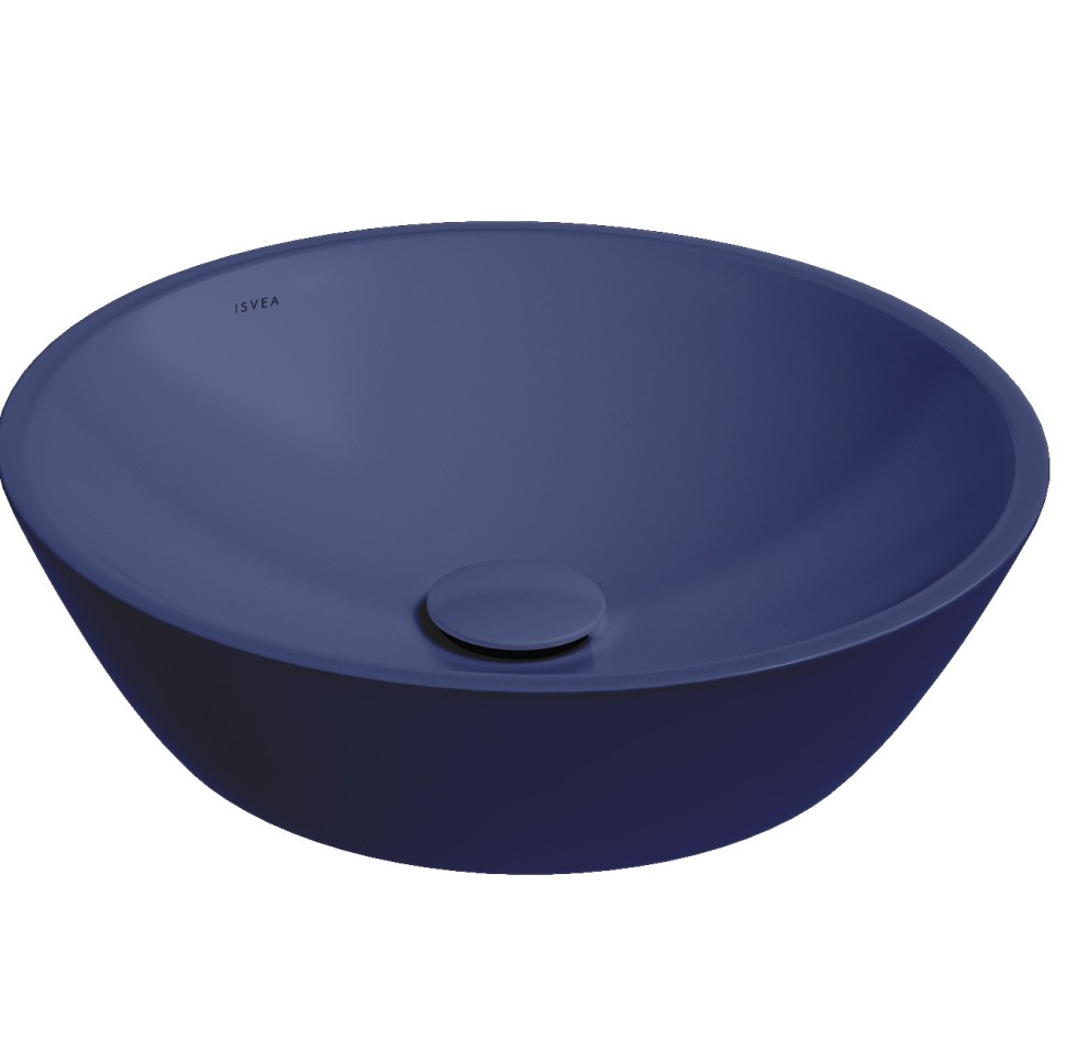 Раковина накладная ISVEA SistemaY Soft 10SY66045-2Z синий матовый 450х450мм
