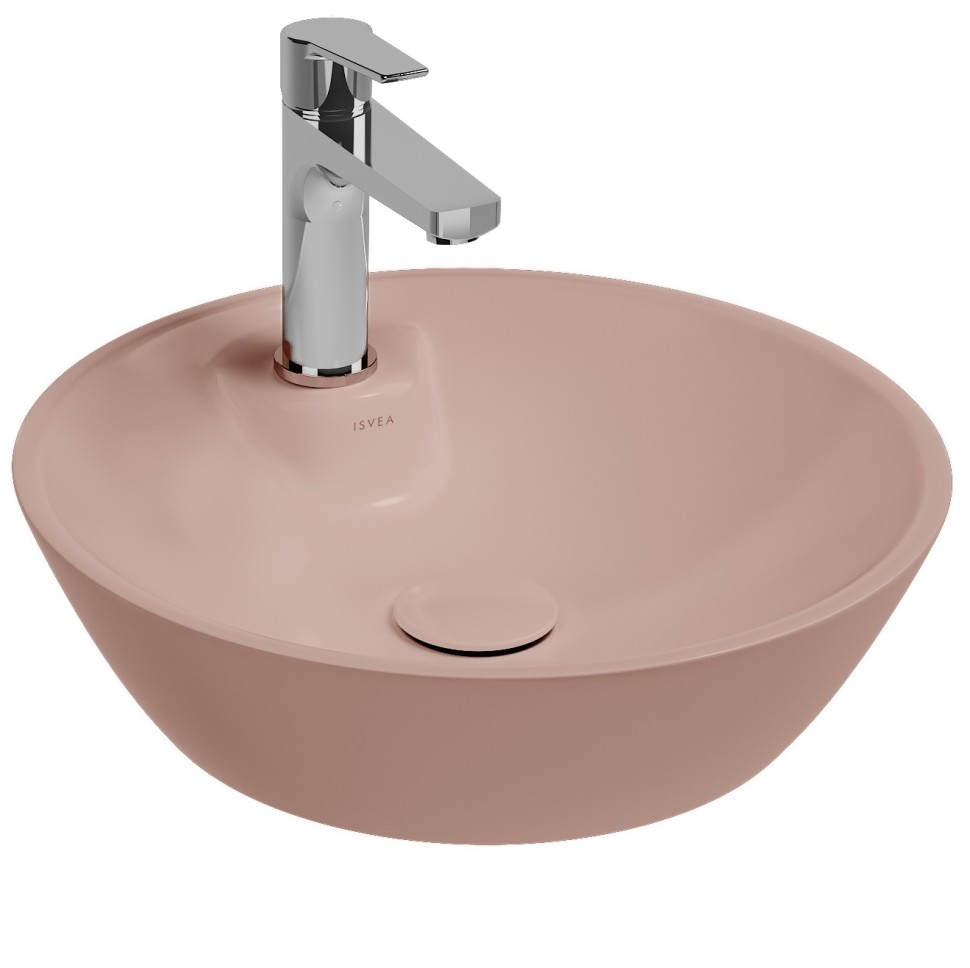 Раковина накладная ISVEA SistemaY Soft 10SY65045-2S лососевый матовый 450х450мм