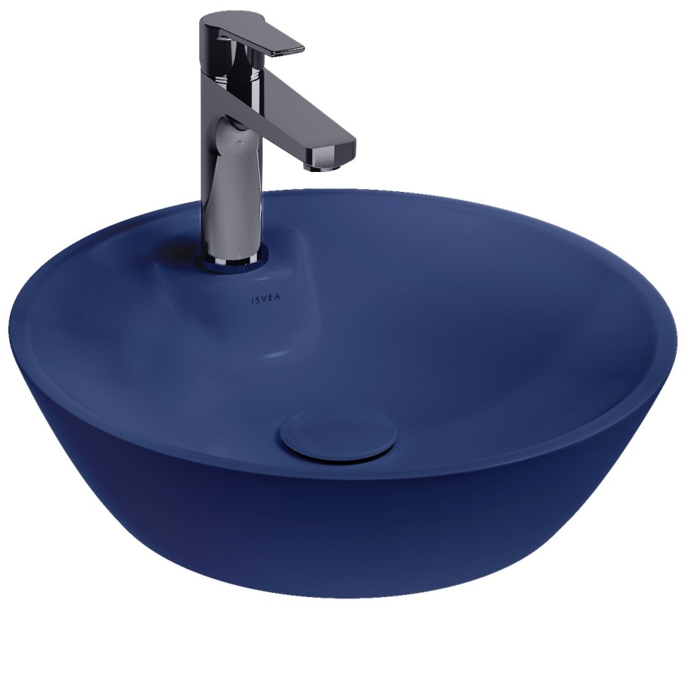 Раковина накладная ISVEA SistemaY Soft 10SY65045-2Z синий матовый 450х450мм