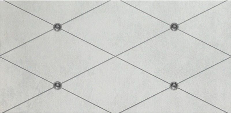 Керамическая плитка Petracers AD MAJORA Rhombus Fregio Platino Perla 50х100см