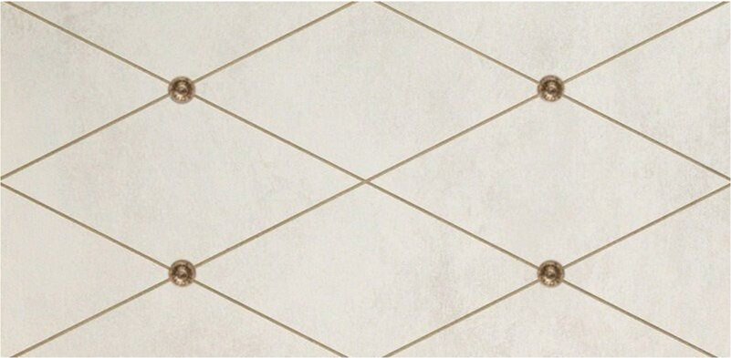 Керамическая плитка Petracers AD MAJORA Rhombus Fregio Oro Beige 50х100см