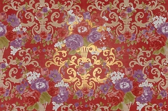 Керамическая плитка Petracers PRIMAVERA ROMANA Fioritura su Rosso Oro (2 pezzi) 65х97,7см