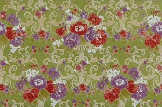 Керамическая плитка Petracers PRIMAVERA ROMANA Fioritura su Verde (2 pezzi) 65х97,7см
