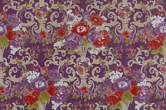 Керамическая плитка Petracers PRIMAVERA ROMANA Fioritura su Viola (2 pezzi) 65х97,7см