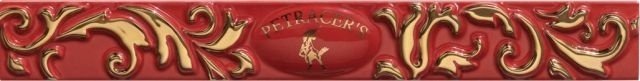 Бордюр Petracers PRIMAVERA ROMANA Listello logo Rosso 4х32,5см