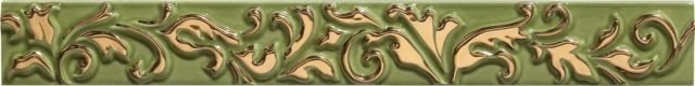 Бордюр Petracers PRIMAVERA ROMANA Listello Ricciolo Verde 4х32,5см