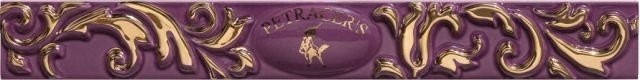 Бордюр Petracers PRIMAVERA ROMANA Listello logo Viola 4х32,5см