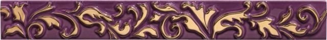 Бордюр Petracers PRIMAVERA ROMANA Listello Ricciolo Viola 4х32,5см