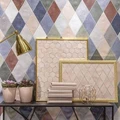 Керамическая мозаика Cir & Serenissima MATERIA PRIMA Mosaico Rombo Mix Blue 25х25см
