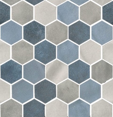 Керамическая мозаика Cir & Serenissima MATERIA PRIMA Mosaico Esagona Mix Blue 27х27см