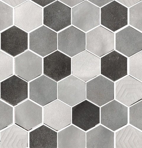 Керамическая мозаика Cir & Serenissima MATERIA PRIMA Mosaico Esagona Mix Grey 27х27см