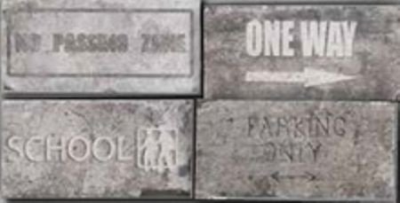 Керамогранит Cir & Serenissima NEW YORK Road Signs Mix Wall Street 10х20см