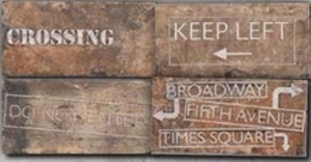 Керамогранит Cir & Serenissima NEW YORK Road Signs Mix Chelsea 10х20см