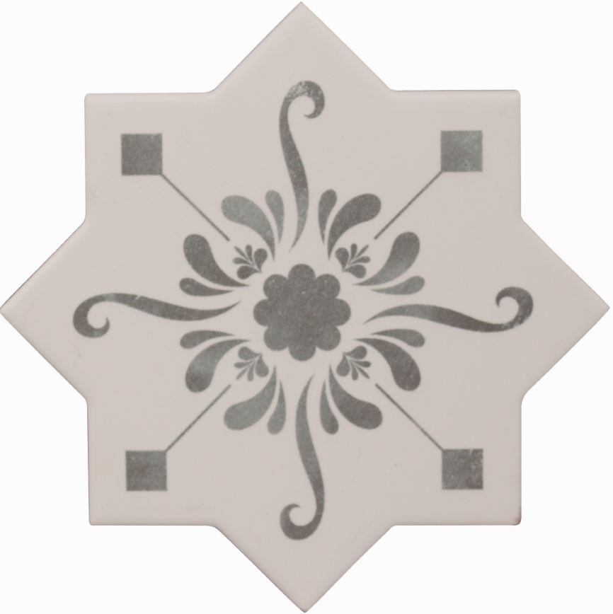 Керамогранит Cevica BECOLORS Star Dec. Stencil Grey 13,25х13,25см