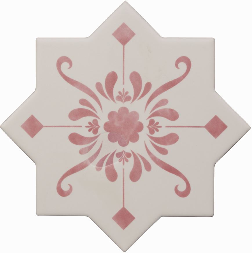 Керамогранит Cevica BECOLORS Star Dec. Stencil Coral 13,25х13,25см