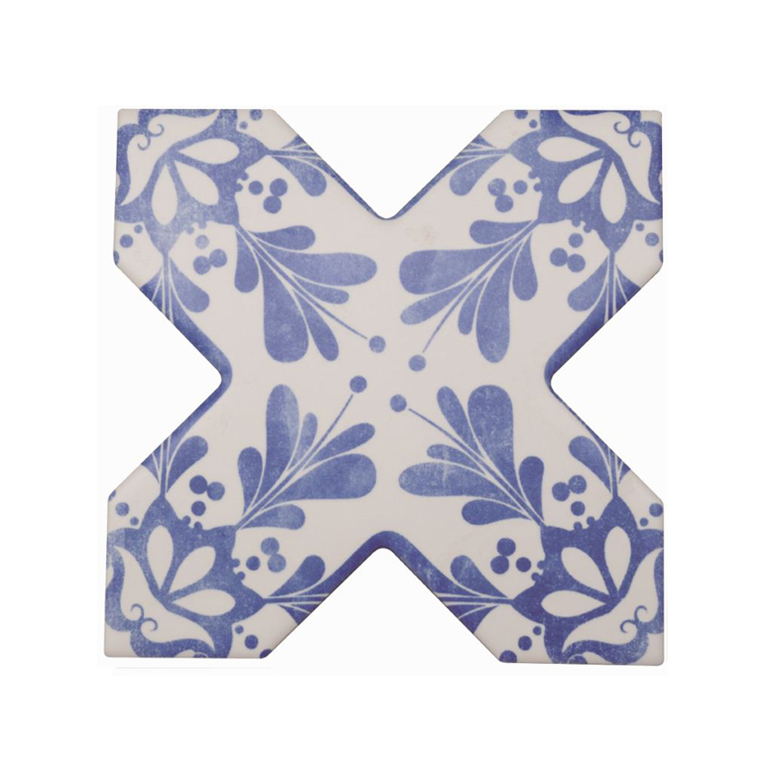 Керамогранит Cevica BECOLORS Cross Dec. Stencil Electric Blue 13,25х13,25см