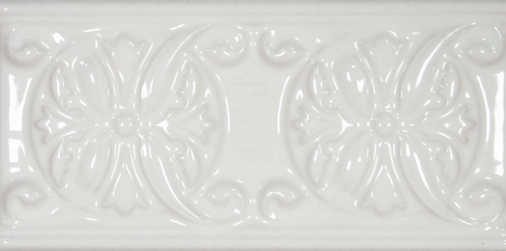 Керамический бордюр Cevica PLUS Classic 10 White Zinc 7,5х15см