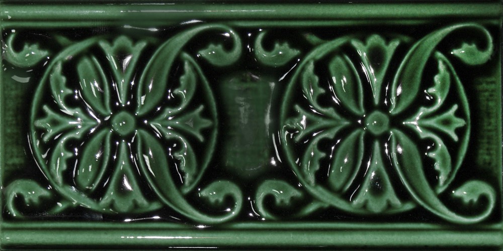 Керамический бордюр Cevica PLUS Classic 10 Esmeralda 7,5х15см