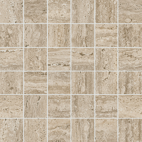 Керамогранит Kerama Marazzi ПРО ТРАВЕРТИН KMD2MSA009GR декор мозаичный бежевый матовый обрезной 30х30см
