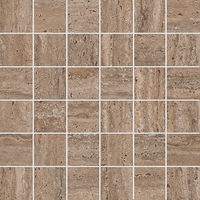 Керамогранит Kerama Marazzi ПРО ТРАВЕРТИН KMD2MSA019GR мозаичный коричневый светлый матовый обрезной 30х30см
