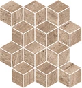Декор Kerama Marazzi ПРО ТРАВЕРТИН KMD2MSM018BR мозаичный коричневый светлый матовый обрезной 34,5x37см