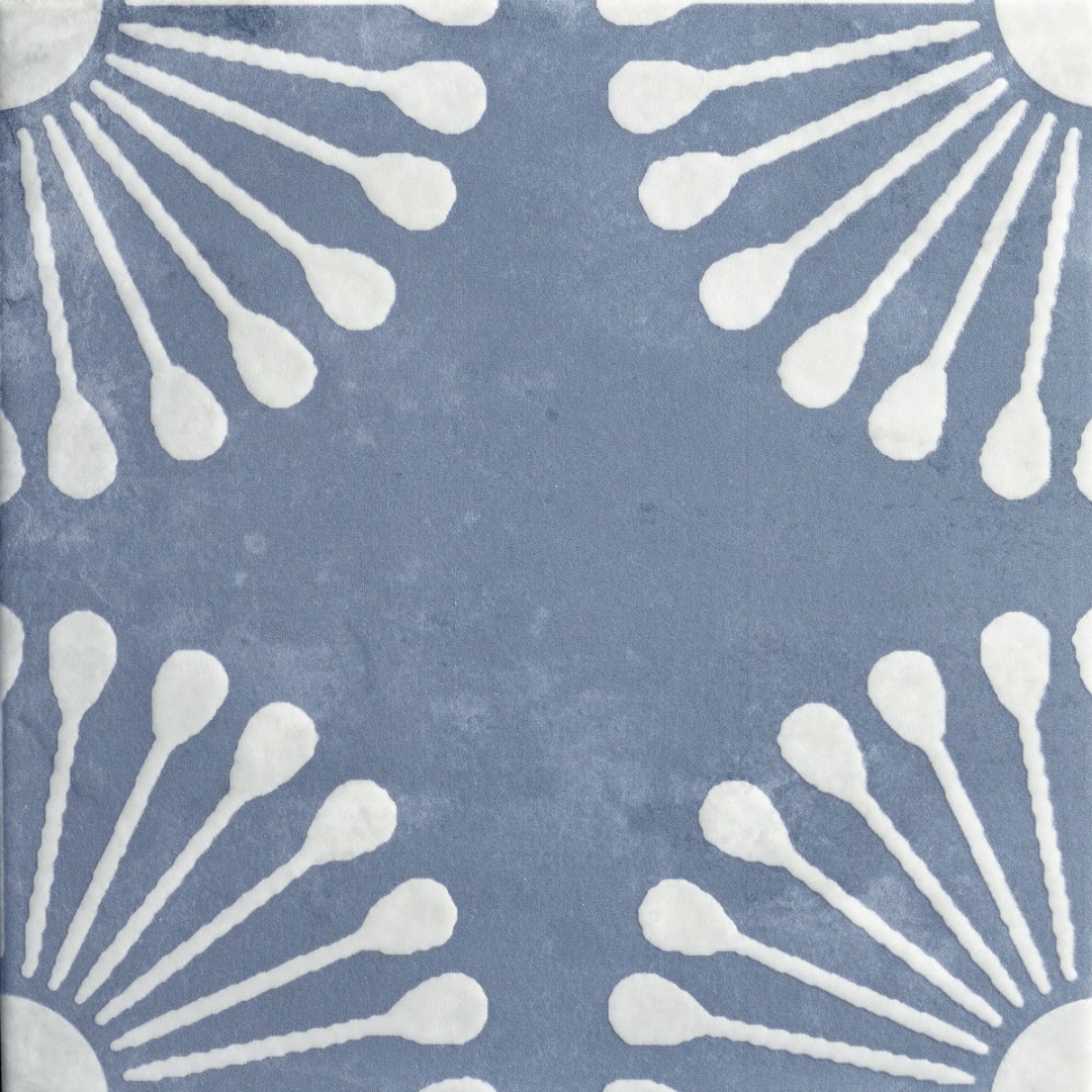 Керамогранит Motto Ceramic PALMAS Blue Decor 1 20х20см