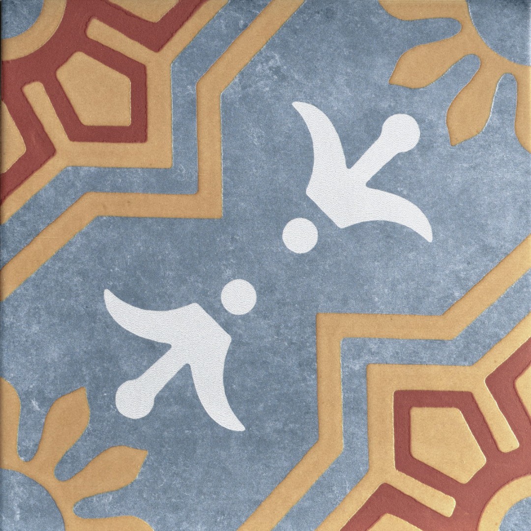 Керамогранит Motto Ceramic PALMAS Blue Decor 2 20х20см