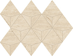 Керамогранитная мозаика Atlas Concorde MARVEL TRAVERTINE Sand Mosaico Origami 28х41,2см